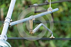 Overhead catenary bracket in France