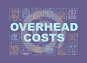 Overhead costs word concepts banner