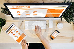 e-learning website overhead devices