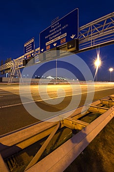 Overhead Motorway Information Signs
