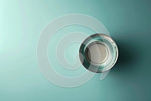 Solitary Tin Can on Solid Background