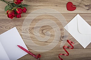 Overhead shot Valentines Day Concept