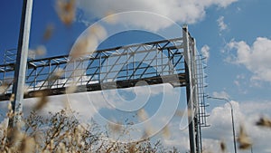 Overhead span structure footpath over country road