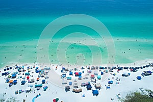 Overhead the Surf and Sand at a Beautiful World-Famous 30A Florida Beach photo