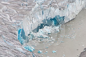 Overhead Taku Glacier, Juneau, Alaska