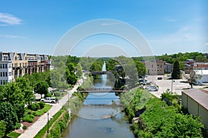 Bridges over a Canal in Suburban Lemont Illinois