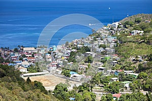 Overhead view, castries st lucia