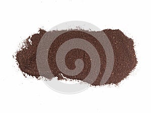 Overhead view of coffee grounds