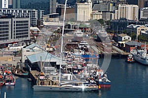 Overhead view of the dry dock at the V&A Waterfront