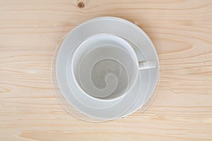 An overhead view of an empty