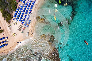 Overhead view of Glyki Nero Beach. Ayia Napa, Cyprus photo
