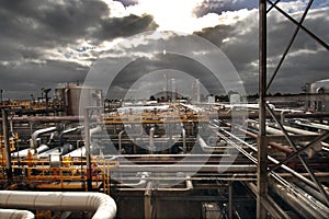 overhead view at Longford refinery, Victoria from Compressors