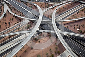 Overhead view of major interchange