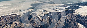 Overhead View of Mountains in Southern France. Écrins National Park