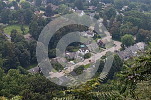 Overhead View of Neighborhood Homes in Cold Spring New York