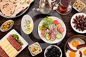 Overhead view of orient breakfast photo