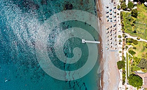 Overhead view of Pissouri beach. Limassol District, Cyprus