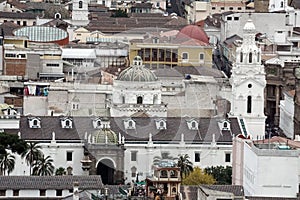 Overhead view of Plaza Grande, Quito, Ecuador