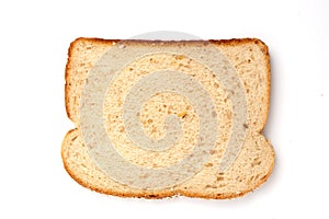 Overhead view of a slice of whole grain oatnut