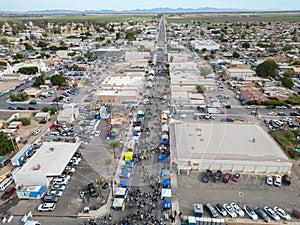 Overhead view of the Tamale Festival, Somerton, Arizona