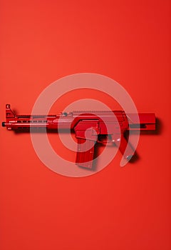 Overhead view of a weapon inspired by the gun control debate