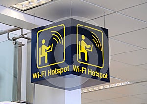 Wi-fi hotspot sign. photo