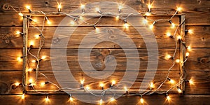 Overhead Wooden Frame String Lights