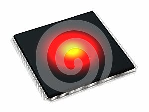 Overheated microchip