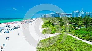 Overhigh view of Miami Beach. South Beach. Florida. USA.