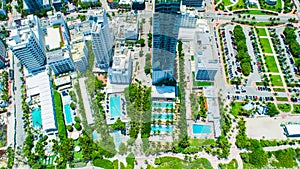 Overhigh view of Miami Beach. South Beach. Florida. USA.