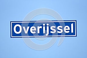Overijssel place name sign in the Netherlands