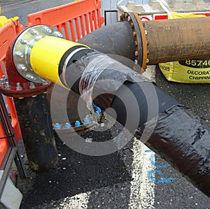 Overland Pipes Going Underground photo