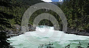 The Overlander Falls in Mount Robson Provincial Park in British Columbia