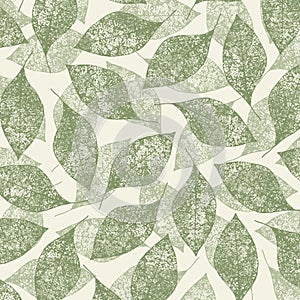 Overlapping botanical vector leaf pattern