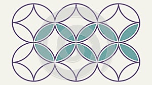 Overlapping Circle Pattern: Harmonious Geometric Design, vector design Generative AI