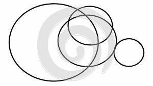 Overlapping Circles Abstract Design Vector Geometric Pattern, vector design Generative AI