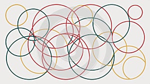 Overlapping circles abstract geometric pattern modern background design vector design Generative AI
