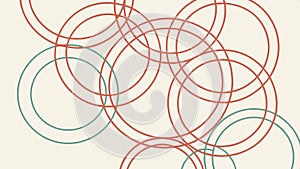 Overlapping circles pattern abstract geometric design element vector design Generative AI