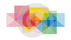 Overlapping Colorful Abstract Shapes, Modern Design Harmony, vector design Generative AI