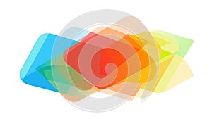Overlapping Colorful Shapes, Modern Abstract Design, vector design Generative AI