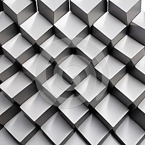 Overlapping 3D Geometric Cube Pattern without Color