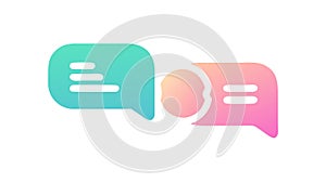 Overlapping Dialogue Bubbles with Text, Group Chat, vector design Generative AI