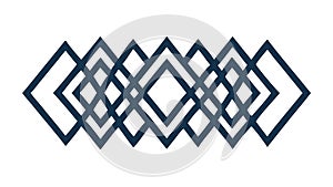 Overlapping Diamond Geometric Element, vector design Generative AI