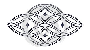 Overlapping Diamond Pattern, Intricate Geometric Abstract, vector design Generative AI