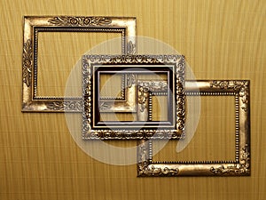 Overlapping frames on gold photo