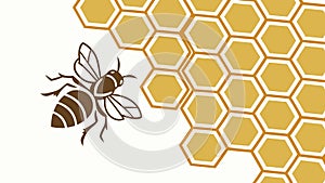 Overlapping Geometric Hexagons, Interconnected Pattern, vector design Generative AI