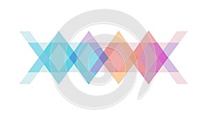 Overlapping Geometric Triangles Abstract Pattern Vector in Soft Hues, vector design Generative AI