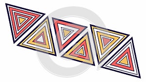 Overlapping Geometric Triangles with Patterns, Modern Decorative Art, Abstract, vector design Generative AI