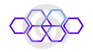 Overlapping Hexagon Pattern, Geometric Abstract Background, Modern Design, vector design Generative AI