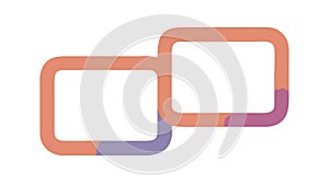 Overlapping Rectangles Layered Content Design Elements, vector design Generative AI